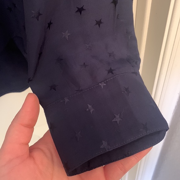 Lucky Brand Navy Star Blouse - Picture 5 of 6